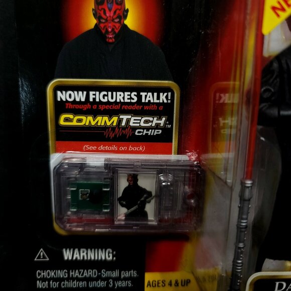 Star Wars Episode 1 Darth Maul Sith Lord Action Figure Comm Tech Chip 1999 NEW - Picture 2 of 5